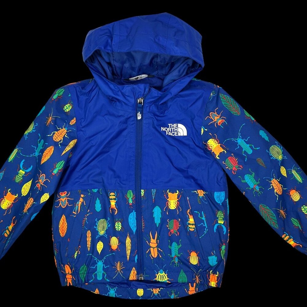 The North Face Rain Jacket Toddlers 2T Blue Insect Bug Critter Jacket